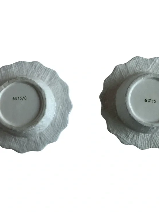 Lenwile Ardalt Flowerpot Majolica Artware Porcelain Flower Tea Set Blue Iris - Picture 5 of 14